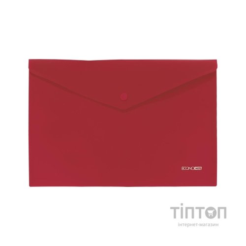 Папка - конверт Economix А4 180 мкм, непрозора, фактура "помаранч", червона (E31305-53)