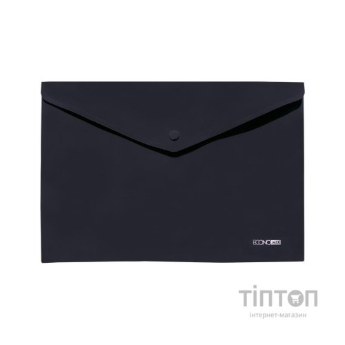 Папка - конверт Economix А4 180 мкм, непрозора, фактура "помаранч", чорна (E31305-51)