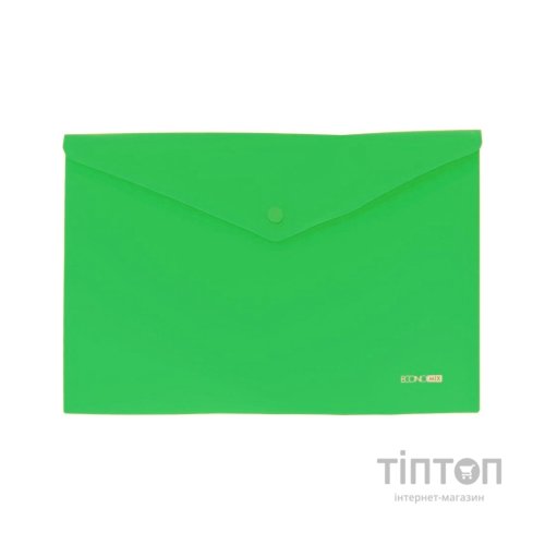 Папка - конверт Economix А4 180 мкм, непрозора, фактура "помаранч", зелена (E31305-54)