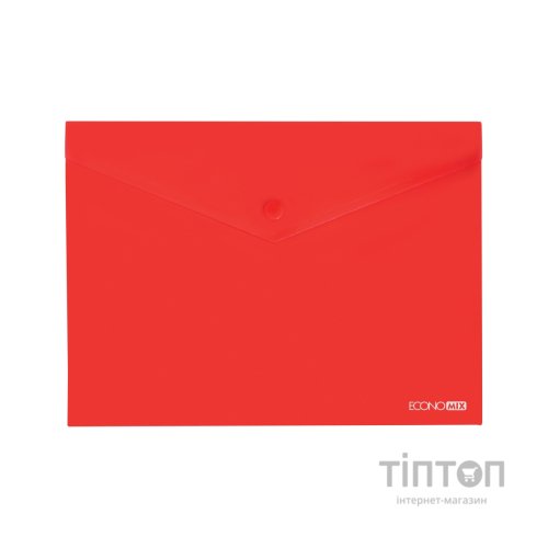 Папка - конверт Economix А5 180 мкм прозора, фактура "глянець", червона (E31316-03)