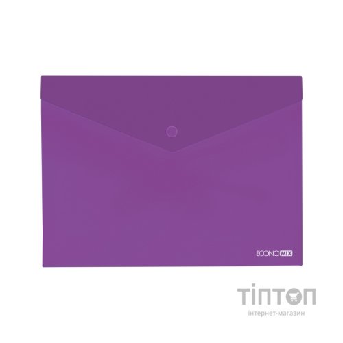 Папка - конверт Economix А5 180 мкм прозора, фактура "глянець", фіолетова (E31316-12)