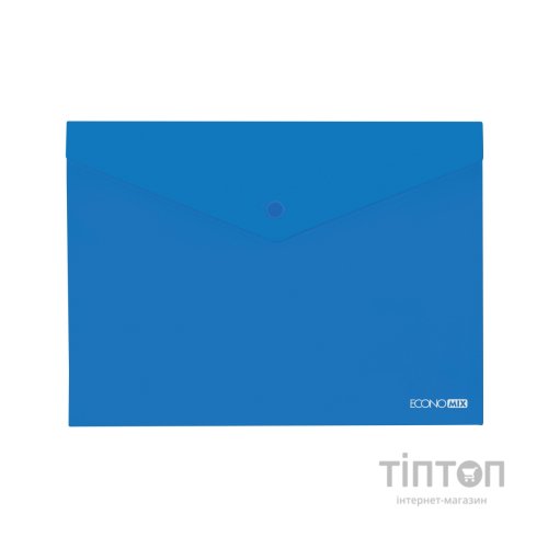 Папка - конверт Economix А5 180 мкм прозора, фактура "глянець", синя (E31316-02)