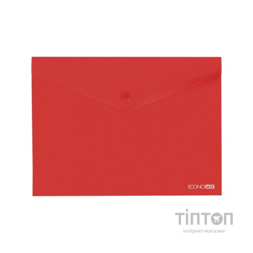 Папка - конверт Economix В5 180 мкм прозора, фактура "глянець", червона (E31302-03)