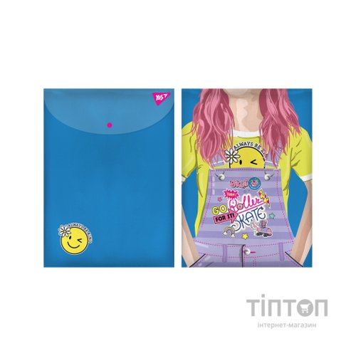 Папка - конверт Yes на кнопці А4 Smiley Girl (491882)