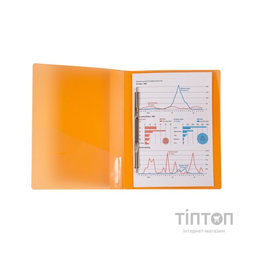 Папка-швидкозшивач Axent A4 700 мкм Прозора помаранчева (1304-25-A)