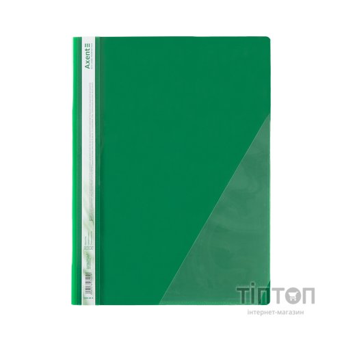 Папка-швидкозшивач Axent А4 з кутовим кишенею, 170/350 мкм зелена (1306-25-A)