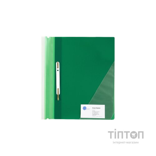 Папка-швидкозшивач Axent А4 з кутовим кишенею, 170/350 мкм зелена (1306-25-A)