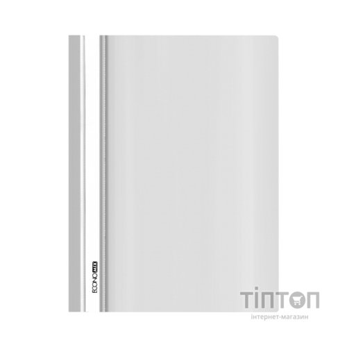 Папка-швидкозшивач Economix А4 без перфорації, фактура "глянець", біла (E31511-14)