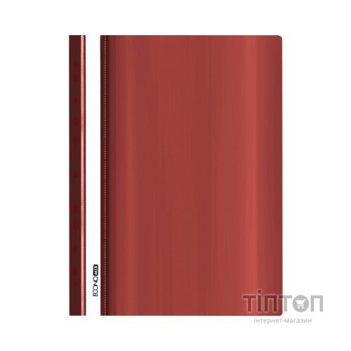 Папка-швидкозшивач Economix А4 без перфорації, фактура "глянець", бордова (E31511-18)