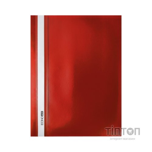 Папка-швидкозшивач Economix А4 без перфорації, фактура "помаранч", червона (E31509-03)