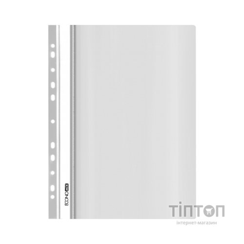 Папка-швидкозшивач Economix А4 з перфорацією, фактура "глянець", біла (E31510-14)