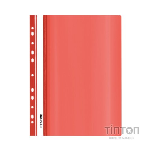 Папка-швидкозшивач Economix А4 з перфорацією, фактура "глянець", червона (E31510-03)