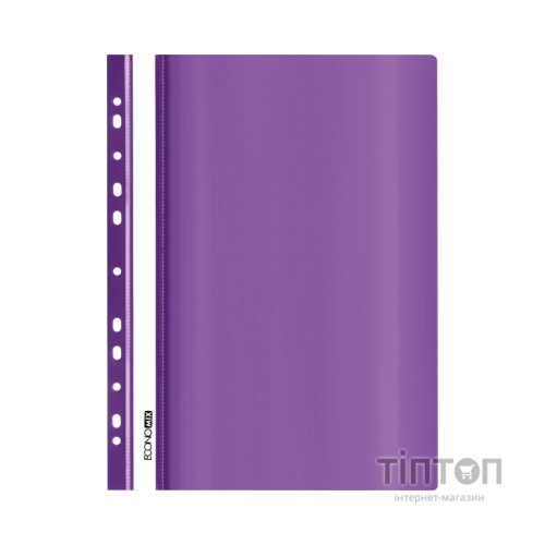 Папка-швидкозшивач Economix А4 з перфорацією, фактура "глянець", фіолетова (E31510-12)