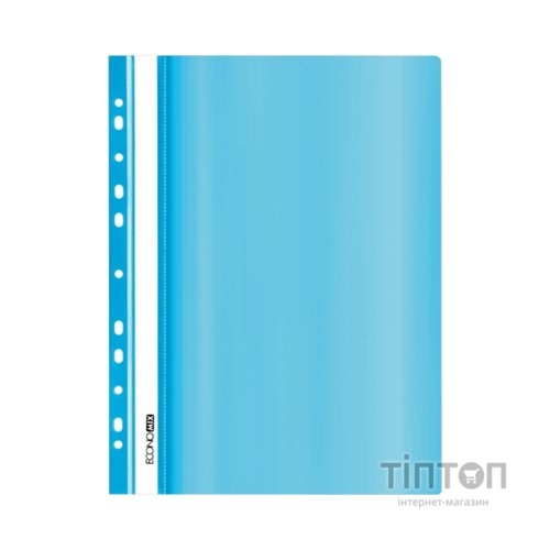 Папка-швидкозшивач Economix А4 з перфорацією, фактура "глянець", пастельна блакитна (E31510-82)