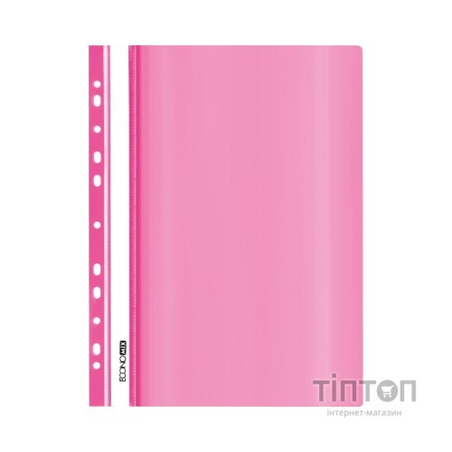 Папка-швидкозшивач Economix А4 з перфорацією, фактура "глянець", рожева (E31510-09)
