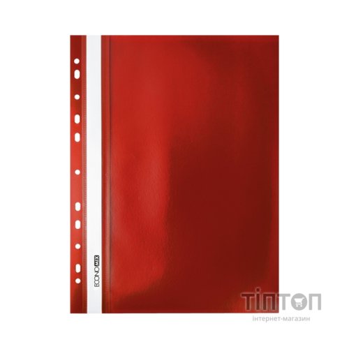 Папка-швидкозшивач Economix А4 з перфорацією, фактура "помаранч", червона (E31508-03)