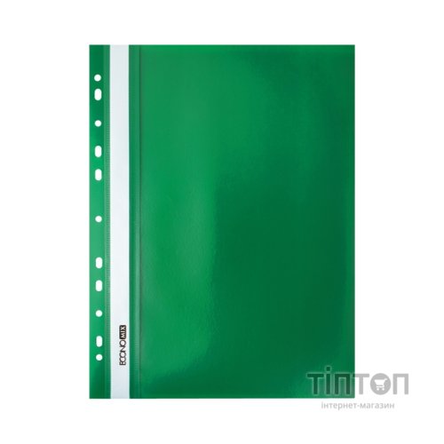 Папка-швидкозшивач Economix А4 з перфорацією, фактура "помаранч", зелена (E31508-04)
