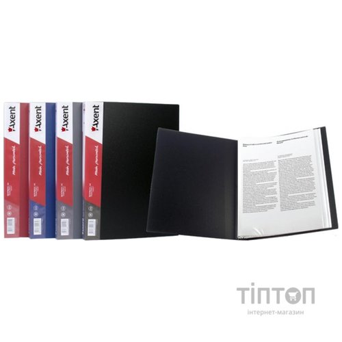 Папка з файлами Axent 40 sheet protectors, burgundy (1040-04-А)