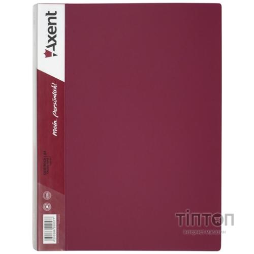 Папка з файлами Axent 60 sheet protectors, burgundy (1060-04-А)
