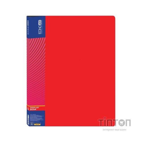 Папка з файлами Economix А4 з 30 файлами, червона (E30603-03)