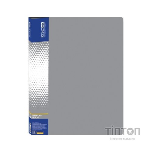 Папка з файлами Economix А4 з 30 файлами, сіра (E30603-10)