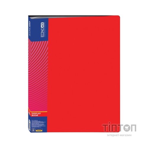 Папка з файлами Economix А4 з 40 файлами, червона (E30604-03)