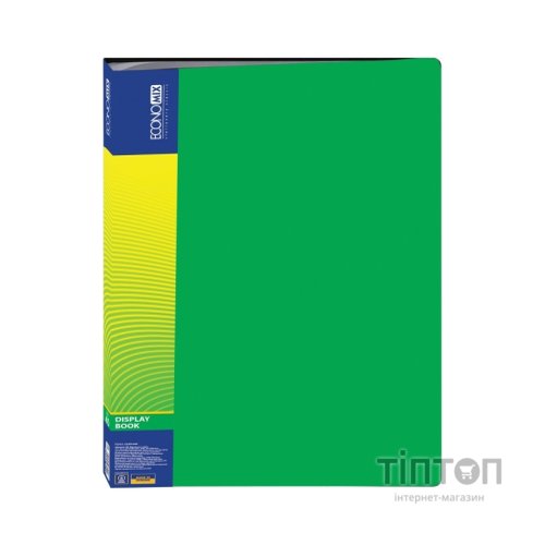 Папка з файлами Economix А4 з 40 файлами, зелена (E30604-04)