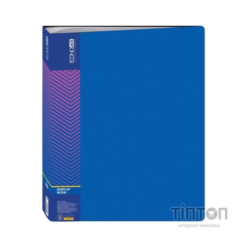 Папка з файлами Economix А4 з 60 файлами, синя (E30606-02)