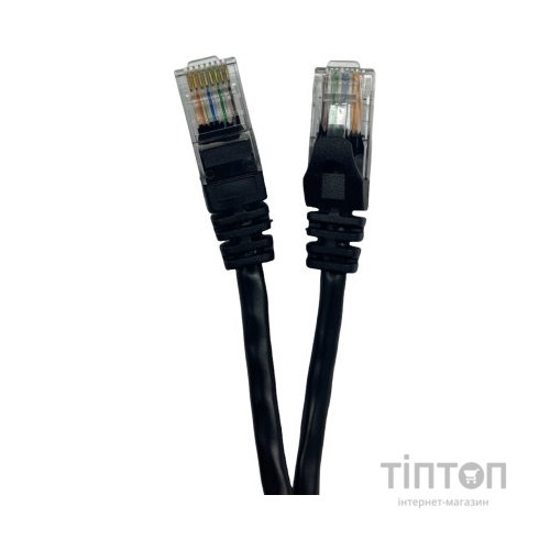 Патч-корд 0.25м UTP cat.5e, CCA, 24AWG, black GEAR (GPC-UTPCCARJ45-0.25B)