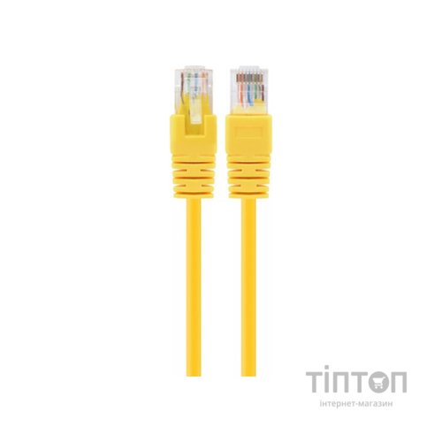 Патч-корд 0.25м UTP cat 6 CCA yellow Cablexpert (PP6U-0.25M/Y)