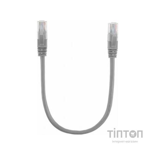 Патч-корд 0.3м, UTP, cat.5e, CCA, grey Ritar (PCR-CCA/0.3G)