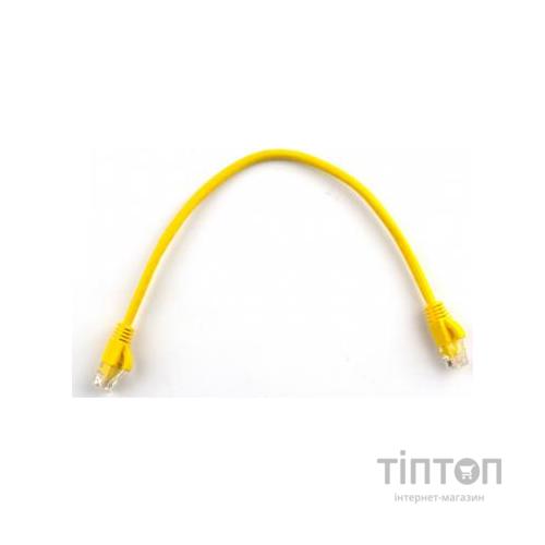 Патч-корд 0.3м, UTP, cat.5e, CCA, yellow Ritar (PCR-CCA/0.3Y)
