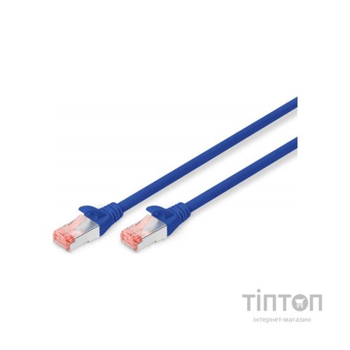 Патч-корд 0.5м, CAT 6 S-FTP, AWG 27/7, LSZH, blue Digitus (DK-1644-005/B)
