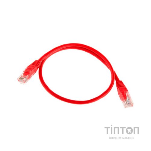Патч-корд 0.5м, RJ-45, Cat.5e, CU, мідь, червоний Ritar (PCR-CU/0.5Rd / 04267)