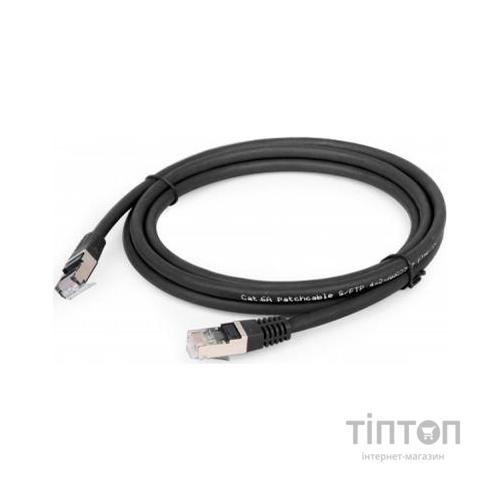 Патч-корд 0.5м S/FTP Cat 6A CU LSZH black Cablexpert (PP6A-LSZHCU-BK-0.5M)