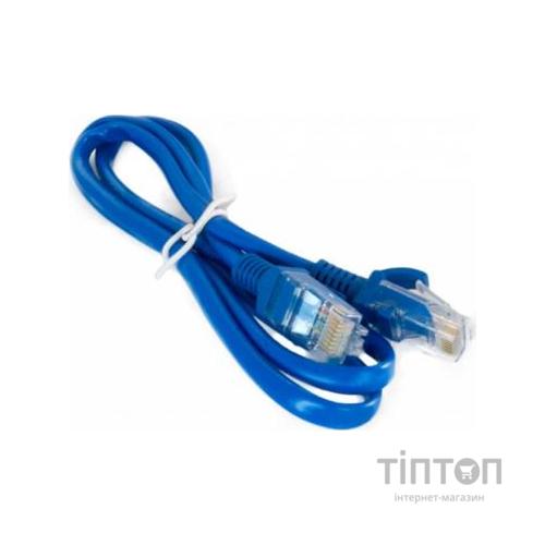 Патч-корд 0.5м, UTP, cat.5e, CCA, blue Extradigital (KBP1765)