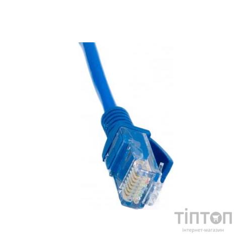 Патч-корд 0.5м, UTP, cat.5e, CCA, blue Extradigital (KBP1765)