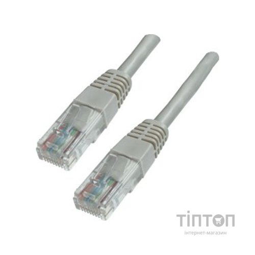 Патч-корд 0.5м, UTP, cat.5e, CU, 24AWG, grey Kingda (KD-PAUT3050GY)