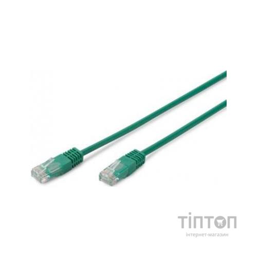 Патч-корд 0.5м, UTP, cat.5e, CU, green Digitus (DK-1511-005/G)