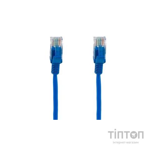 Патч-корд 0.8м, UTP, cat.5e, CCA, blue Extradigital (KBP1766)