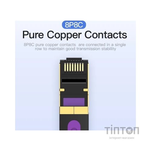 Патч-корд 1.5м FTP cat 7 RJ-45 black Vention (ICABG)