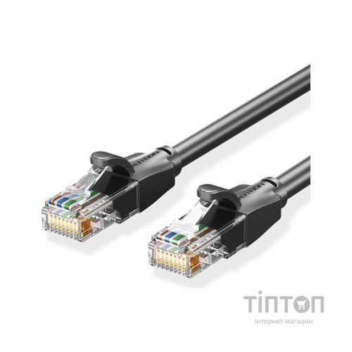 Патч-корд 1.5м, UTP cat 6 RJ-45 black Vention (IBEBG)