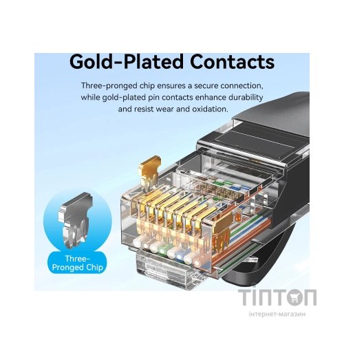 Патч-корд 1.5м, UTP cat 6 RJ-45 black Vention (IBEBG)