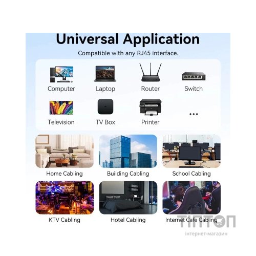 Патч-корд 1.5м, UTP cat 6 RJ-45 black Vention (IBEBG)