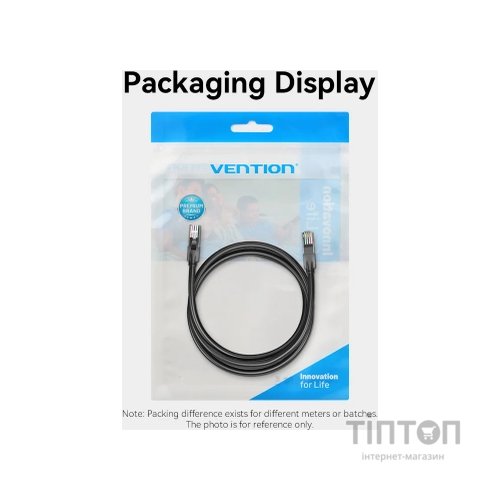 Патч-корд 1.5м, UTP cat 6 RJ-45 black Vention (IBEBG)