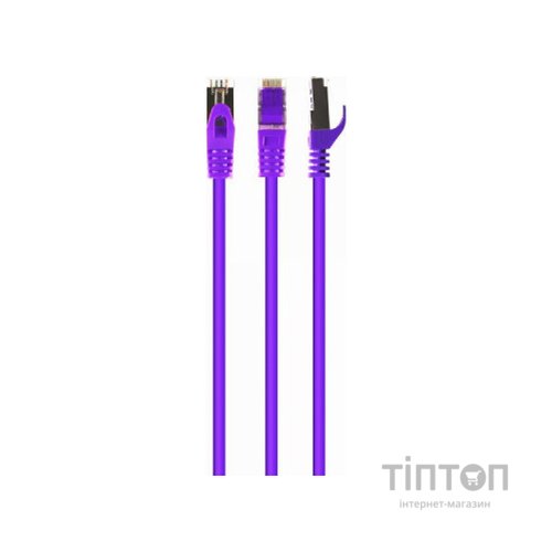 Патч-корд 10м S/FTP Cat 6A CU LSZH violet Cablexpert (PP6A-LSZHCU-V-10M)