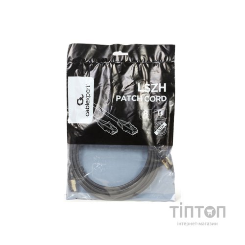 Патч-корд 10м, S/FTP, cat 8, литий, 50u", CU, AWG 27, LSZH, black Cablexpert (PP8-LSZHCU-BK-10M)
