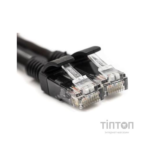 Патч-корд 10м, UTP, cat.5e, CU, black PowerPlant (CA911646)