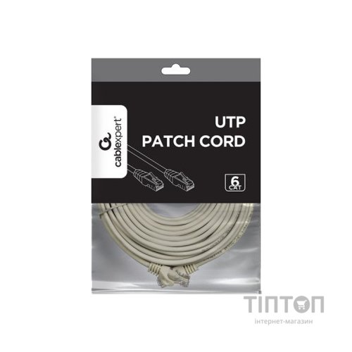 Патч-корд 15м UTP cat 6 CCA gray Cablexpert (PP6U-15M)