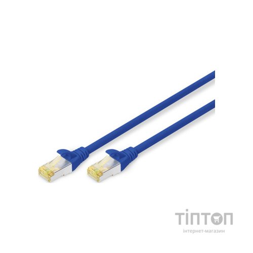 Патч-корд 1м, CAT 6a S-FTP, AWG 26/7, Cu, LSZH, blue Digitus (DK-1644-A-010/B)